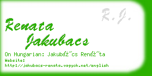 renata jakubacs business card